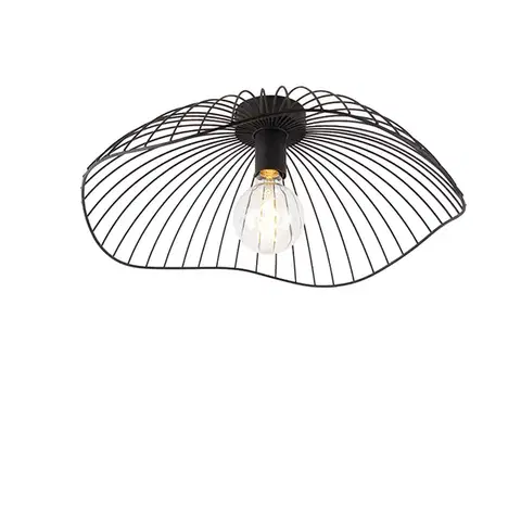 Stropné osvetlenie Dizajnové stropné svietidlo čierne 50 cm - Pua