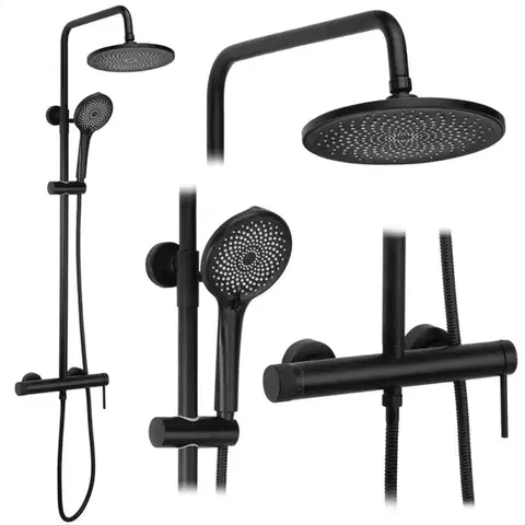 Kúpeľňové batérie REA REA - Sprchový set Foss Clif Black REA-P5645