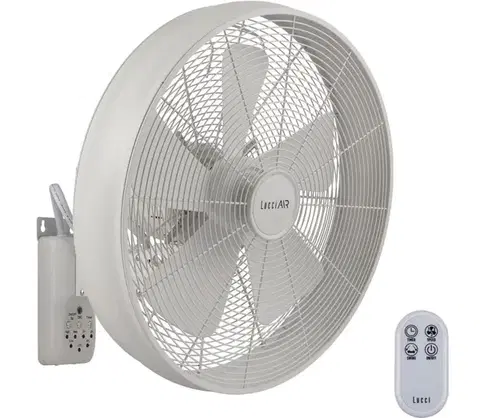 Ventilátory Lucci Air 213128EU - Nástenný látor BREEZE 55W/230V biela pr. 46 cm + DO 213128EU