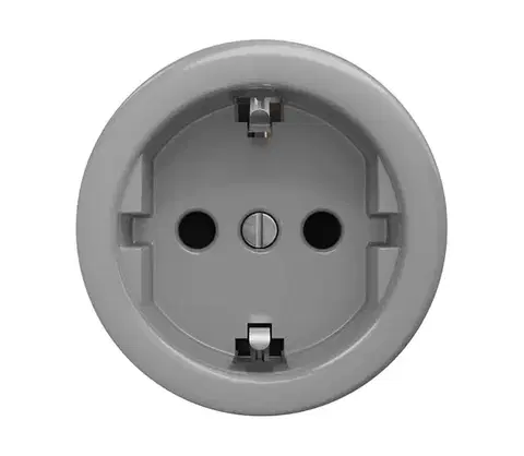 Predlžovacie káble Reblig - Retro domová zásuvka bez rámčeka SCHUKO 230V/16A sivá S/ZS
