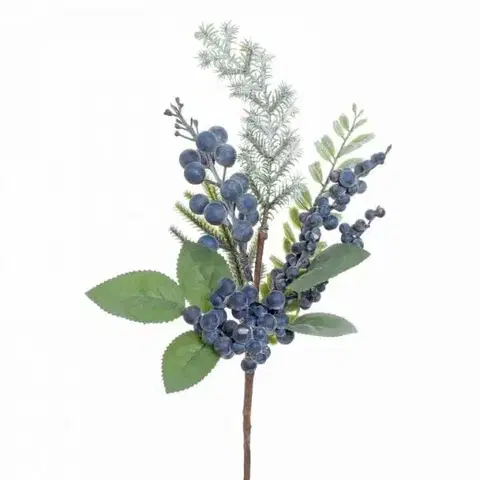 Vetvičky, girlandy, kvety Kinekus Ozdoba zapichovacia, konárik čučoriedka, 31cm