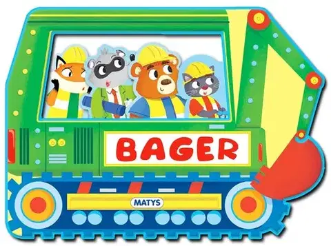 Leporelá, krabičky, puzzle knihy Veci v pohybe: Bager - Kolektív autorov