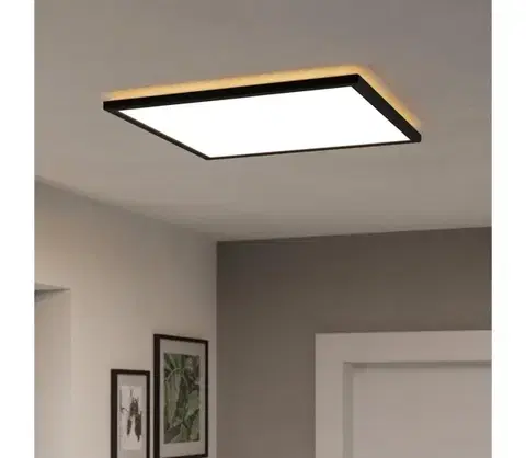 Svietidlá Eglo 901457 -LED St. kúpeľ. svietidlo ROVITO-R 17W/230V 50x50 cm IP44 čierna + DO 901457