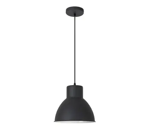 Svietidlá Rabalux 2578 - Luster DEREK 1xE27/60W/230V čierna