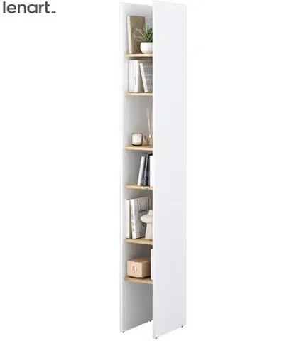 Nábytok Dig-net nábytok Regál Lenart BED CONCEPT BC-24 | biela / dub artisan