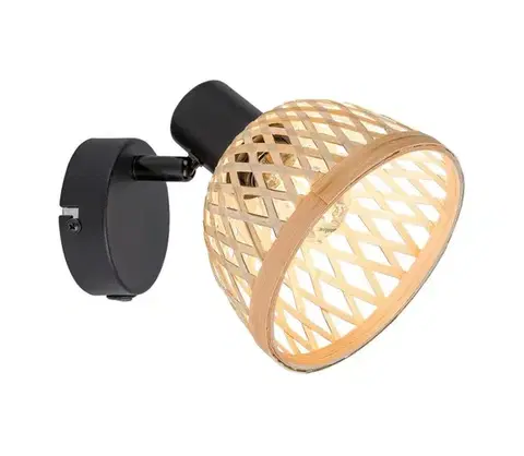 Svietidlá Rabalux 3133 - Nástenné bodové svietidlo RATTAN 1xE14/15W/230V ratan 3133