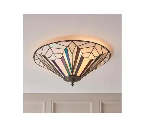 Svietidlá Endon 63935 - Stropné svietidlo Tiffany ASTORIA 2xE27/60W/230V priemer 48 cm 63935