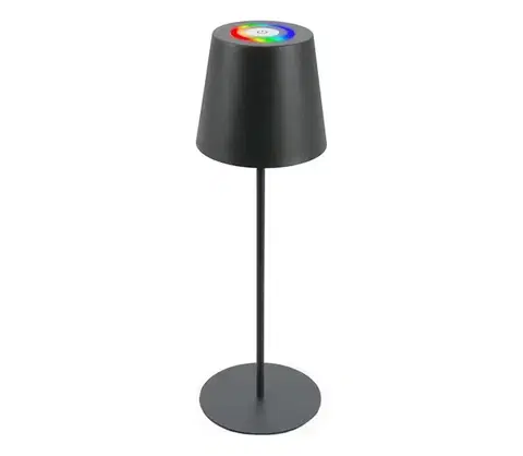 Lampy Briloner 7507015 - LED RGBW stmievateľná nabíjacia stolová lampa LED/2,5W/5V IP44 antracit 7507015