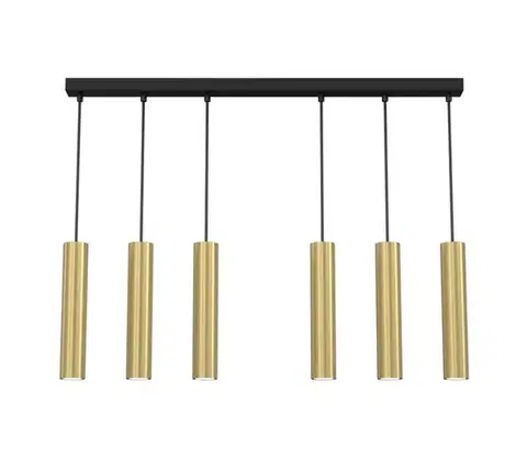Svietidlá  Luster na lanku RAITO 6xGU10/8W/230V mosadz 116