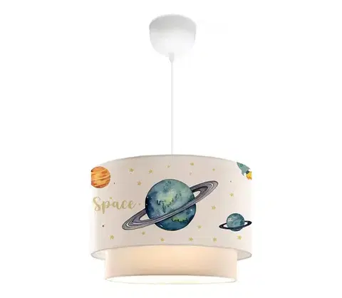 Svietidlá  Detský luster CANDY 1xE27/40W/230V biela/pestrofarebná 780SGN4668