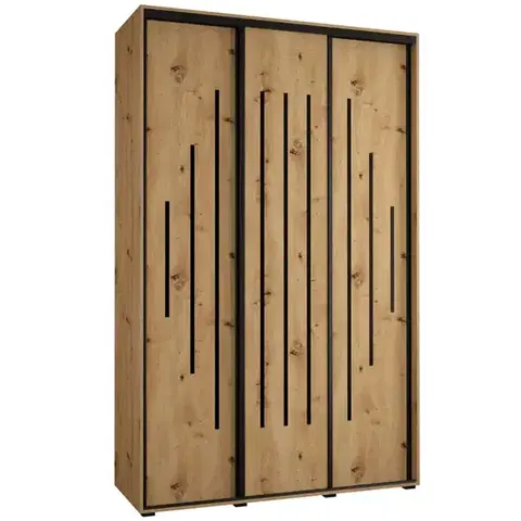 Šatníkové skrine Skriňa 45 Canaris 12 150 artisan/čierna