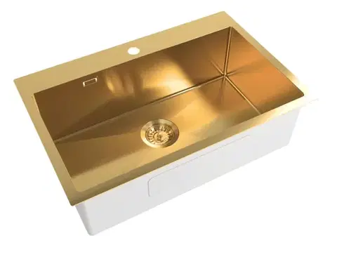 Kuchynské drezy SAT Drez SAT Aurum zlatá SATSINK6845BG SATSINK6845BG
