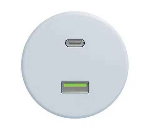 Predlžovacie káble Reblig - Retro USB zásuvka A+C bez rámčeka modrá M/USB
