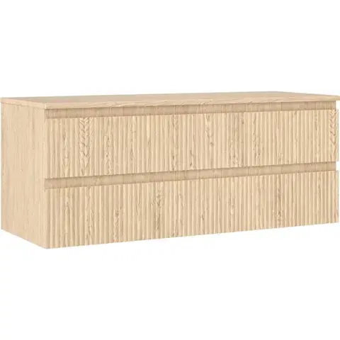 Kúpeľňový nábytok MEXEN/S - Rivel kúpeľňová skrinka pod umývadlo 120 cm s doskou, 2 zásuvky, reliéf, dub 91A20-12047-2-BFFC81