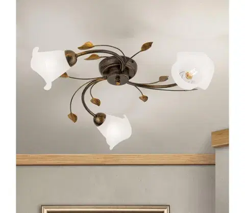 Svietidlá Orion DL 7-788/3 - Prisadený luster SISI 3xE14/40W/230V pr. 60 cm bronz/patina DL 7-788/3 Antik