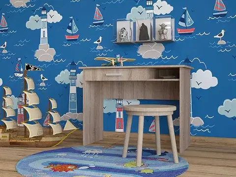 Písacie stoly BABLI písací stolík,  dub vintage