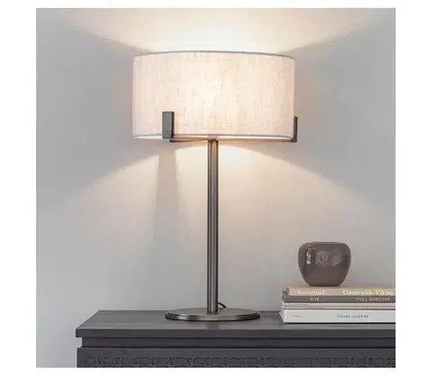 Lampy Endon 72631 - Stolná lampa HAYFIELD 1xE27/40W/230V bronzová/šedá 72631