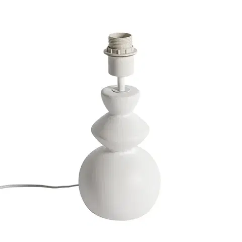 Stolné lampy Dizajnová stolná lampa biela keramika 15 cm bez tienidla - Alisia