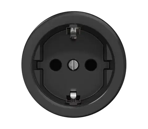 Predlžovacie káble Reblig - Retro domová zásuvka bez rámika SCHUKO 230V/16A čierna C/ZS