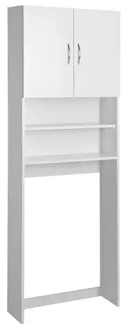 Kúpeľňový nábytok AQUALINE - SIMPLEX ECO skrinka za práčku 63x25x190cm, biela SIME715