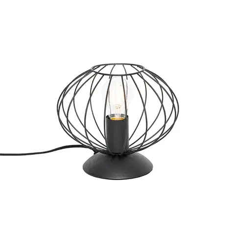 Stolné lampy Priemyselná stolná lampa čierna - Margarita