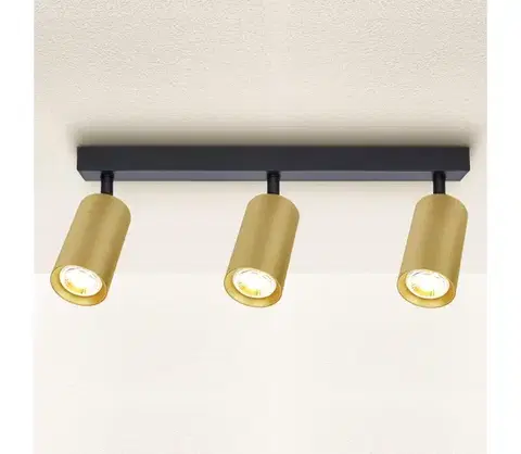 Svietidlá BRILAGI - Bodové svietidlo SELE GOLDEN 3xGU10/30W/230V čierna/zlatá WO-C5-OEM