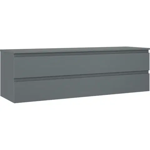 Kúpeľňový nábytok MEXEN/S - Orio kúpeľňová skrinka pod umývadlo 160 cm s doskou, 2 zásuvky, grafit mat 91A10-16047-2-BFFC66