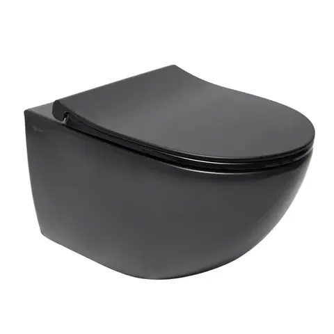 Záchody WC závesné SAT Infinitio vrátane dosky softclose, zadný odpad SATINF011RREXPBKM SATINF011RREXPBKM