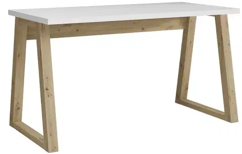 Detské stoly a stolíky ArtAdrk Písací stolík IWO | biela matná / dub artisan