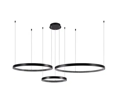 Svietidlá  LED Luster na lanku 3xLED/19W/230V 3000K čierna 10054