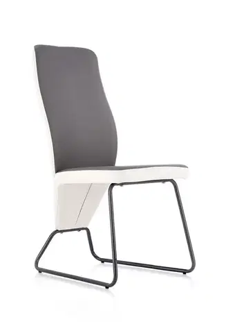 Jedálenské stoličky HALMAR K300 jedálenská stolička sivá / biela