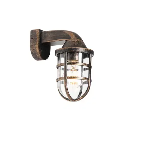 Vonkajšie nástenné svietidlá Vintage vonkajšia nástenná lampa starožitné zlato IP54 - Joeri