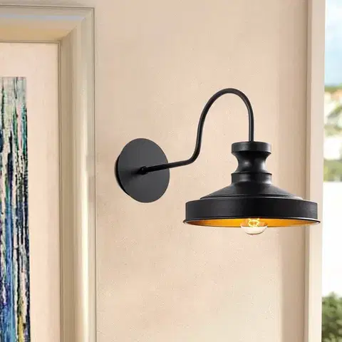 Nástenné svetlá Nástenná lampa Berceste - 182BLACK-A