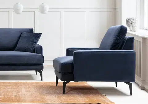 Kreslá Kreslo ušiak Papira Armchair - Navy Blue