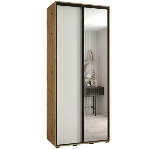 Šatníkové skrine Skriňa 45 Canaris 3 120 artisan/biela/čierna