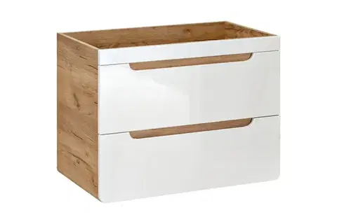 Kúpeľňový nábytok COMAD - Skrinka pod umývadlo 60cm 2 zásuvky ARUBA biela 5907611647172