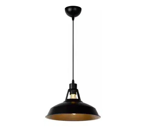 Svietidlá Lucide 43401/31/30 - Závesné svietidlo BRASSY-BIS 1xE27/60W/230V čierna 43401/31/30