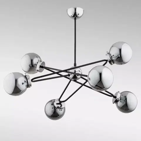 Moderné lampy do obývačky Luster Sagito chróm 25616 Lw6