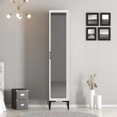 Šatňové skrine Šatníková skriňa Kumsal R - White