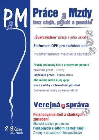 Pracovné právo Práce a Mzdy 2-3 2026 - Zmeny v pracovnej oblasti po konsolidácii - Kolektív autorov