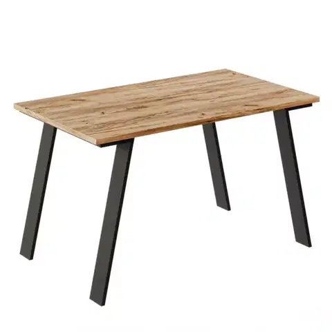 Jedálenské stoly Rozkladací stôl Liwia 130/210x80cm Dub Craft Zlatý