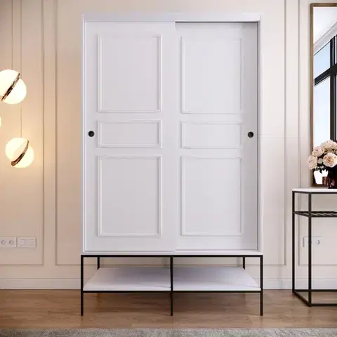 Šatňové skrine Šatníková skriňa Martin 120 - White