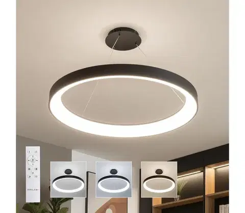 Svietidlá BRILAGI - LED stmievateľný luster FALCON II LED/108W/230V 3000-6500K pr. 80 cm čierna + DO BRCD2668-800/CR