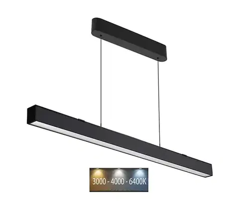 Svietidlá  LED Luster na lanku LED/40W/230V 3000/4000/6400K čierna 10468