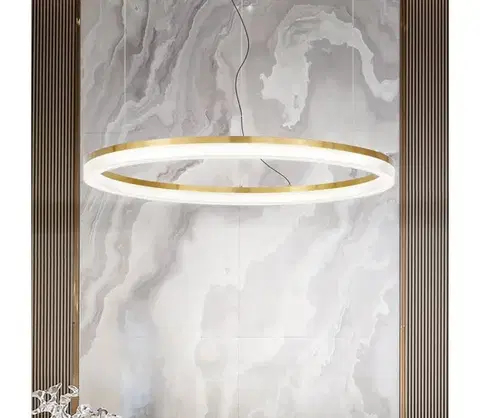 Svietidlá Ideal Lux - LED Luster na lanku CROWN LED/42W/230V 3000K pr. 80 cm CRI 90 mosadz 314921