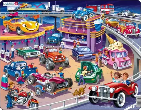 LARSEN puzzle Larsen Puzzle Puzzle Autá - Depo Larsen US19-ZZ