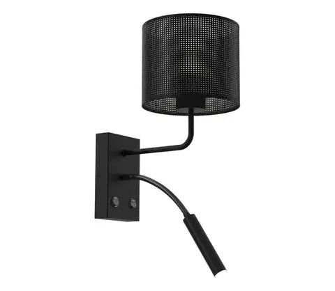 Svietidlá  Nástenná lampa LOFT SHADE 1xE27/60W+1xG9/8W/230V čierna 5232
