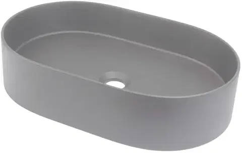 Sanitárna keramika DEANTE - Silia metallic grey Granit umývadlo, oval CQS_SU6S