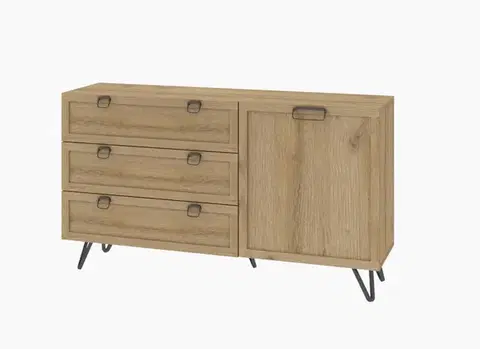 Komody a skrinky Komoda z masívu BIMBO 45, dub divoký / artisan olej