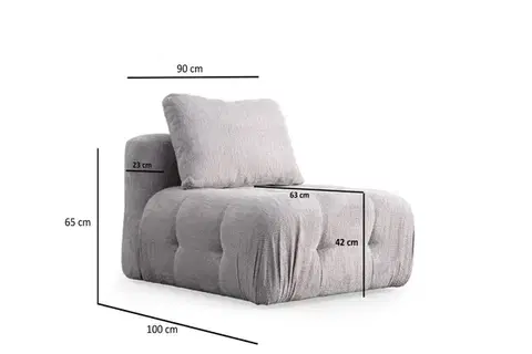 Kreslá Kreslo / Jednomiestna pohovka Amaris O1 - Light Grey